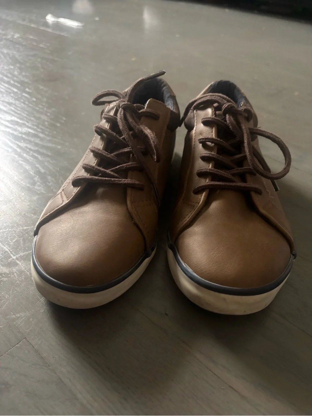 Nautica Brown Lace-Up Casual Sneakers